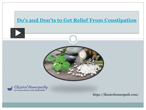 Dos and Don’ts of Constipation Relief .